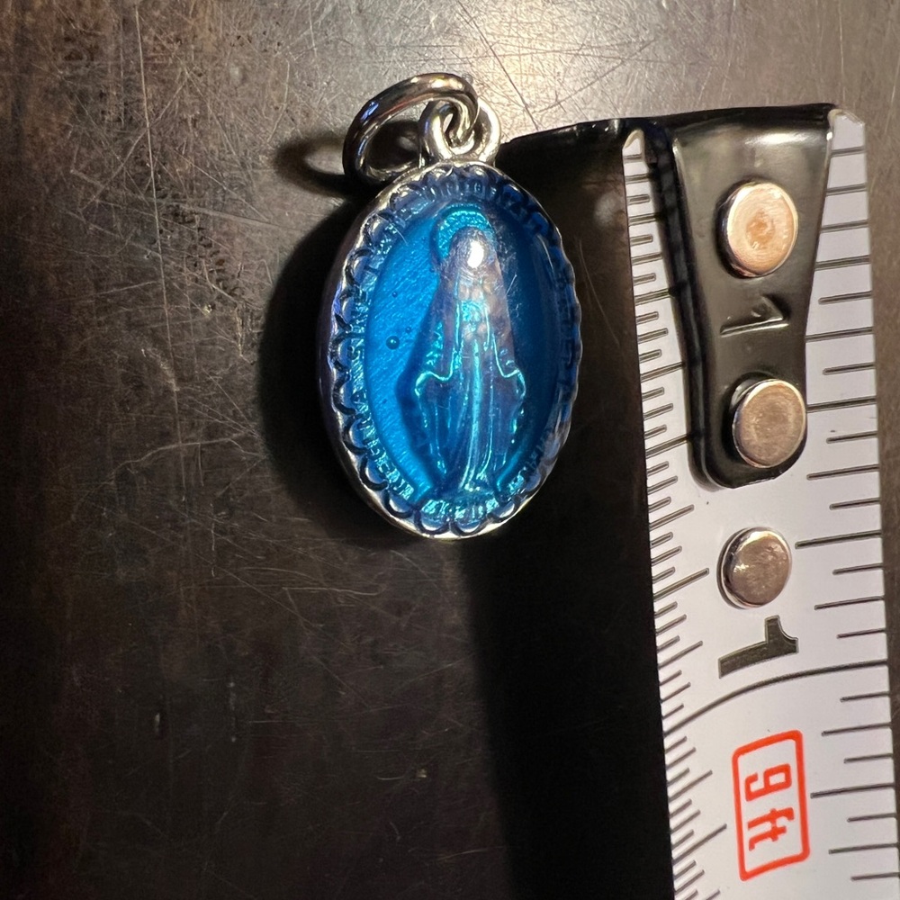 2 Virgin Mary Miraculous Medals Blue from the Vatican. Pendant Charm. - Picture 2 of 4